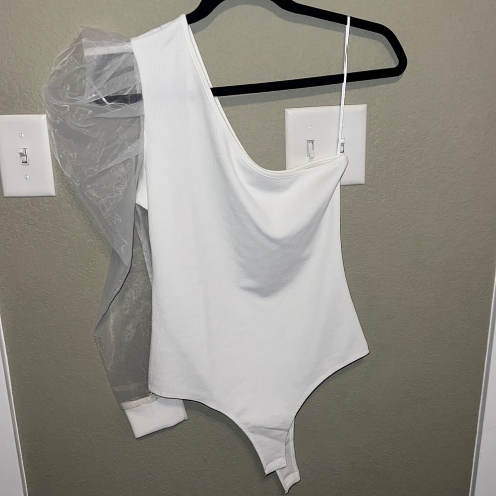 These Three One shoulder body suit